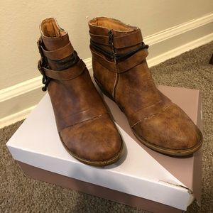 Tan ankle boots